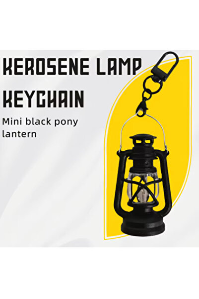 Choice black Mini Pony Lamp Mini Electronic Candle Lamp Keychain Vintage Simu...