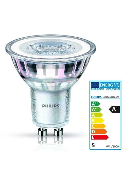 Philips CorePro LEDspot 4,6W GU10 - 36° 830 3000K alb cald