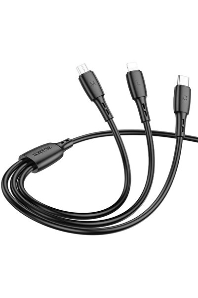 Borofone Cablu de alimentare „BX71”, pentru smartphone, USB la Micro-USB+Ligh...