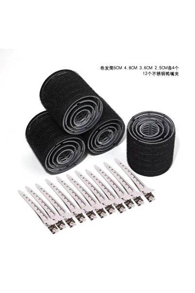 Choice بكرات تجعيد الشعر السوداء مقاس 28 بوصة بأحجام متنوعة لتصفيف الشعر بسهو...