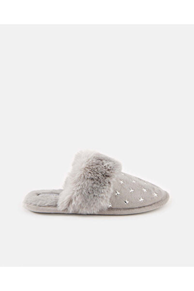 REDTAG Women Grey Star Foil Closed Toe Slippers