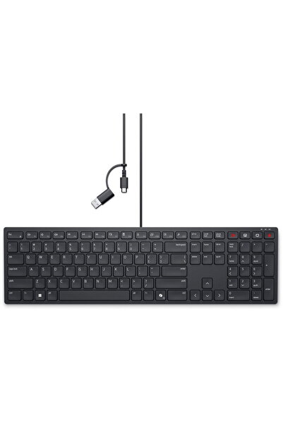 Dell 580-BBSX, USB-C, Cu fir, Layout US, Negru