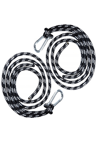 SERSIMO Hammock mounting kit with 2 180cm ropes and 2 carabiners, load 2x200kg