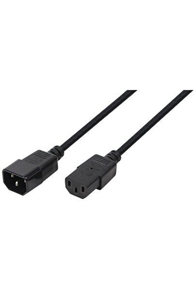 LogiLink Power extension cord, 3m, C14 input, C13 output, 10A, bulk, black, "...