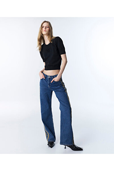 Twist COLORBLOCK WIDE LEG JEAN PANTOLON