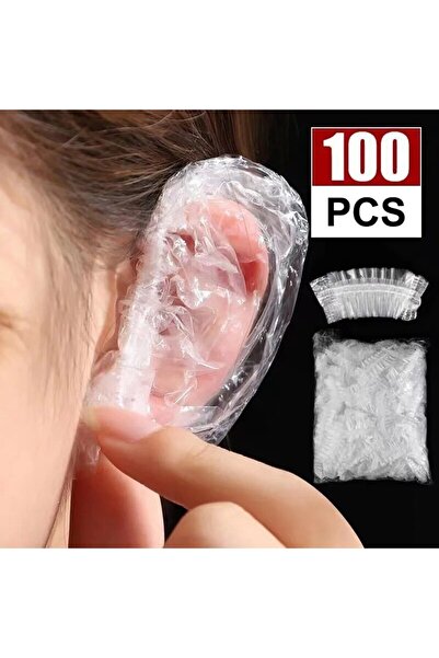 Choice 100 قطعة من واقيات الأذن الشفافة للاستخدام مرة واحدة لحماية الشعر أثنا...
