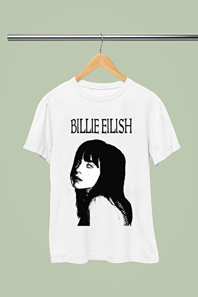 MAGORS Tricou BILLIE EILISH din bumbac imprimat, cu mânecă scurtă, croială no...