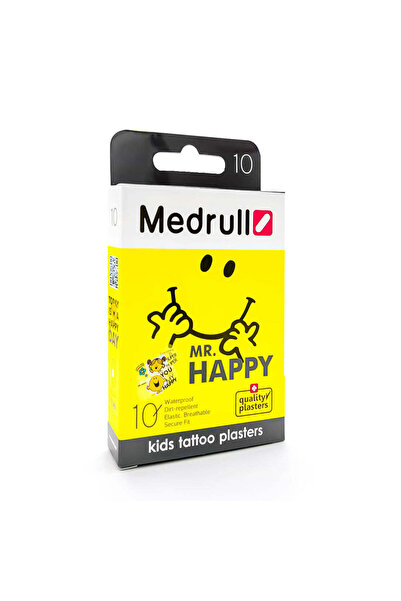 Medrull Mr. Happy Waterproof Kids Elastic Tattoo Plasters (25x57mm)