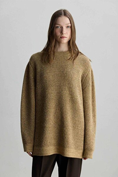 BE BLUE Camel Melanj Looking Oversized Sweater