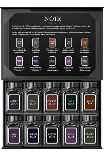 Monteverde Set de 10 sticle de cerneală – Colecția Noir