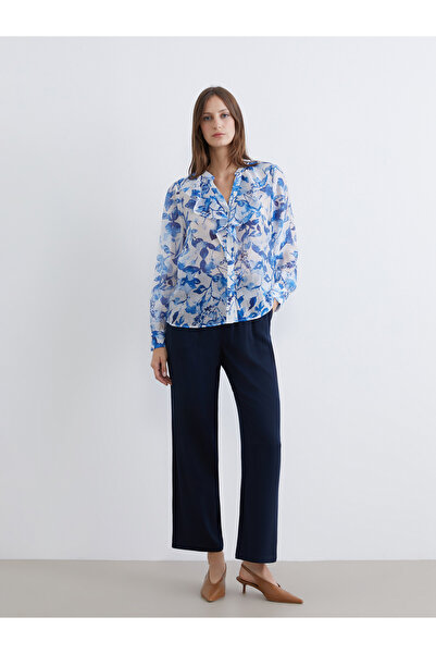 LC Waikiki Pantaloni de damă cu talie elastică și picior larg