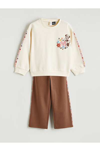 LC Waikiki Set hanorac și pantaloni de trening pentru fete cu imprimeu Minnie...