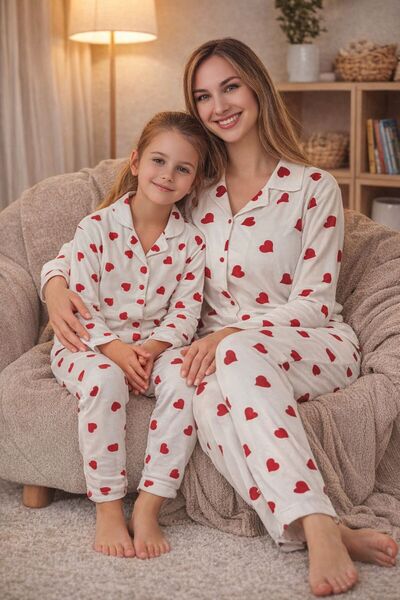 ATİKA HOMEWEAR ANNE KIZ ÇÇOCUĞU PİJAMA TAKIMI