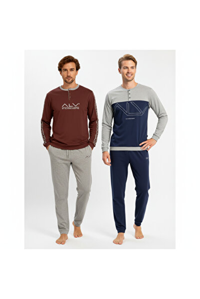 BONBON Men's Cotton 2-Piece Pajama Set Bb2231