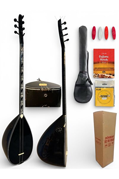 Sazhane Uzun Sap Jack Girişli Siyah İnci Bağlama Seti