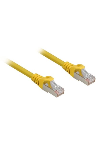 SHARKOON Cablu de rețea RJ45 CAT.6a SFTP LSOH galben 0,25m - Fără halogeni