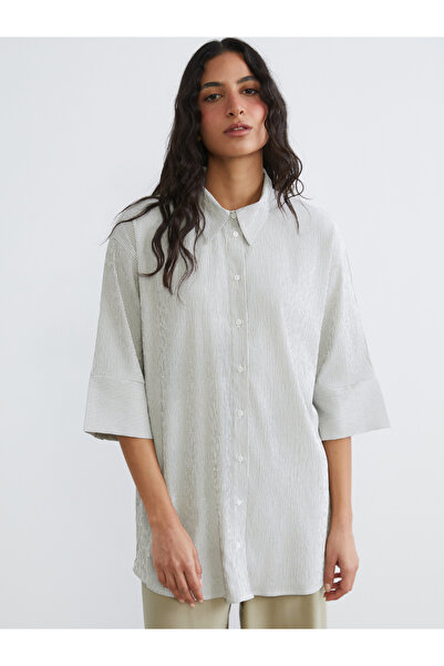 LC Waikiki مخطط قميص المرأة تونك