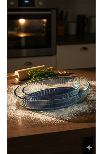 Masterchef Elite 2-Piece Optical Oval Serving Plate, Salad Bowl, Presentation...