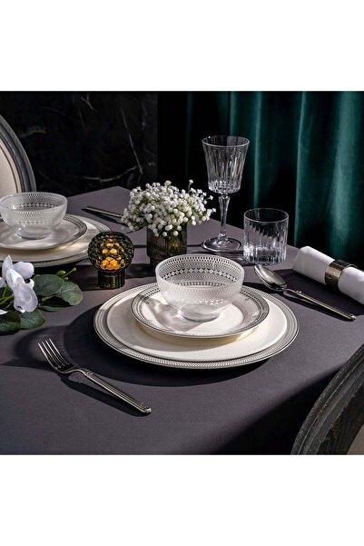 Generic La Mesa white porcelain 16 pc dinner set