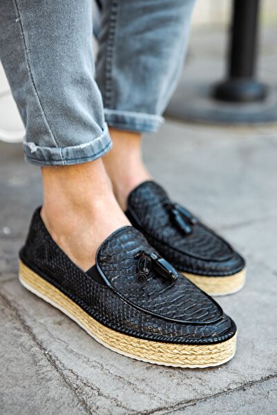 Mhoda Shoes RLX-119 Tassels Ανδρικά κλασικά παπούτσια με ψάθινη σόλα χωρίς κο...