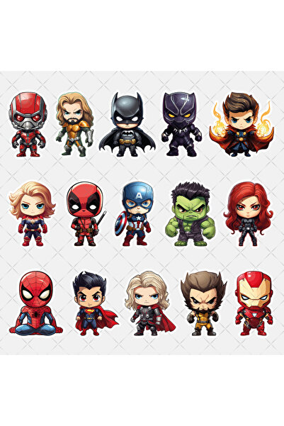 ACME LABS Set Stickere Mini Eroi Baby - Autocolant 3M Premium, Laminate Mat, ...