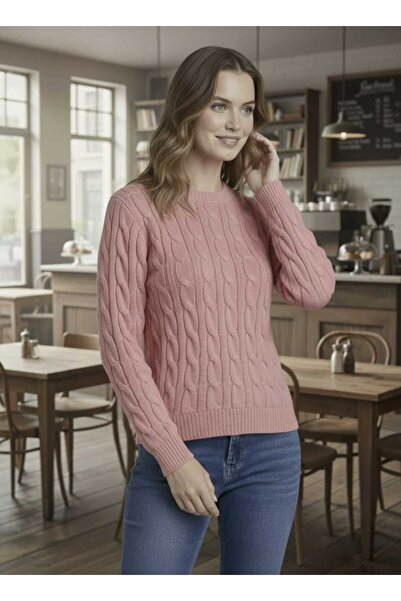 citystyle Women's Knitwear Sweater Powder Long Sleeve Crew Neck Casual Hair K...