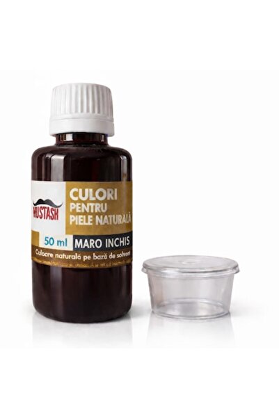 Mustash Vopsea pentru piele maro închis 50 ml