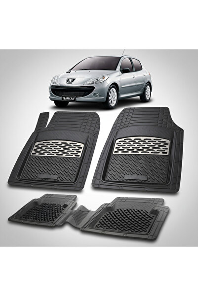 TEAMCAR Rubber Mats Tray Compatible with Peugeot 206 Plus Hatchback 5 Doors, ...