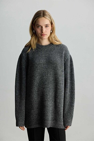 BE BLUE ΓΚΡΙ ΠΟΥΛΟΒΕΡ ΜΕ ΕΦΕΦΕ ΜΕΛΑΝΖΕΣ ΚΑΙ ΥΠΕΡΜΕΓΕΘΗ ΕΦΑΡΜΟΓΗ