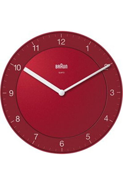 Braun BC 06 R-DCF radio wall clock red