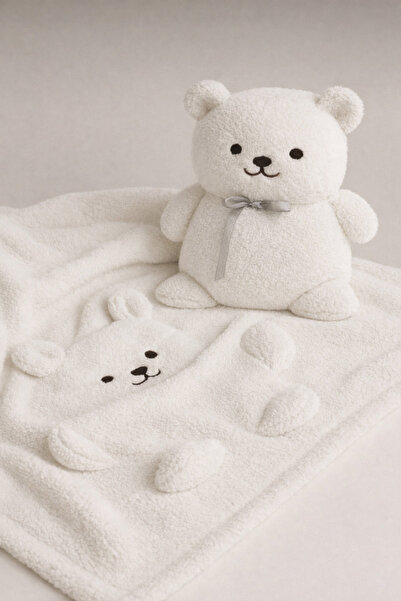 mini mia Soft Welsoft Baby Blanket That Turns into a Toy When Folded 85X85Cm