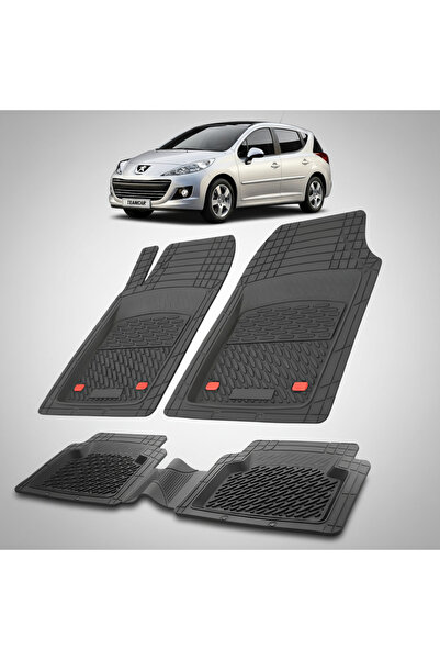 TEAMCAR Πατάκια Χαλάκια Τύπου Πορτμπαγκάζ Συμβατά με Peugeot 207 SW (2009-201...