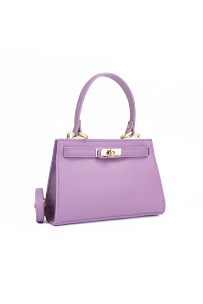 Posete Fagaras Poseta Piele Gloria - Lila, Geanta Casual din Piele Naturala, ...