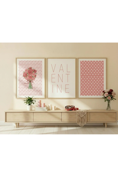 huhuli Wooden Framed Valentine's Day Collection Painting Set Huhu696