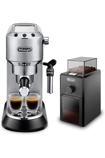De'Longhi Dedica Pump Espresso Manual Coffee Machine with FREE Electric Coffe...