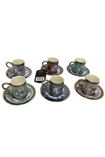 ACAR Shp-08261 Spencer Mixed 6-Piece Coffee Cup Set