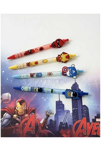 ALPA STORE Süper Kahramanlar 0.7 Uçlu Versatil Kalem Seti Batman Örümcek Adam...