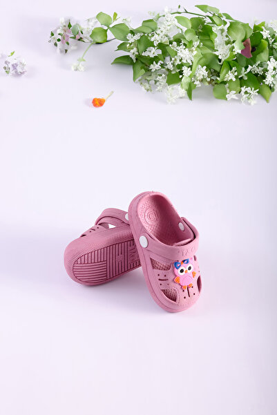 ermin Pink Children's Sandals with Animal Figures and Non-Slip Soles