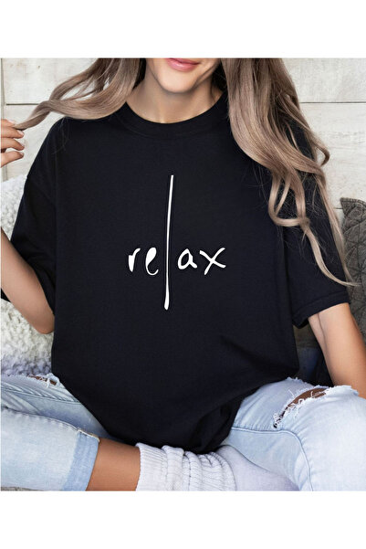 ASELİNDA تي شيرت نسائي بسيط مطبوع عليه رسومات إنجليزية، ذو رقبة دائرية وأكمام...