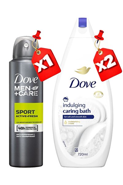 Dove 250ML MEN SPORT ACTIVE FRESH X1 + 720ML BAIE DE BAIE RĂSFĂȚITOARE ȘI ÎNG...