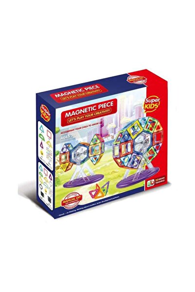 TeTea Jucarie Educationala Tetea, blocuri magnetice, set de constructie cu 82...