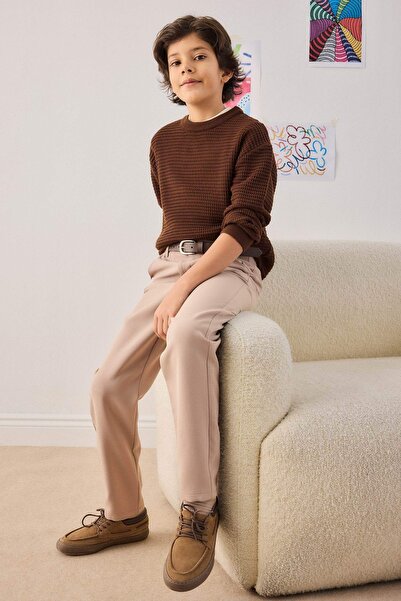 DeFacto Pantaloni din pânză pentru băieți G3341A8/BG73 VISON