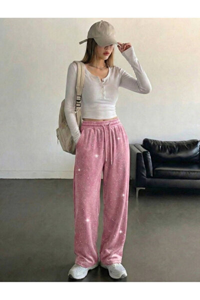 Gofeel OPHELLA Simli Oversize Baggy Eşofman Altı