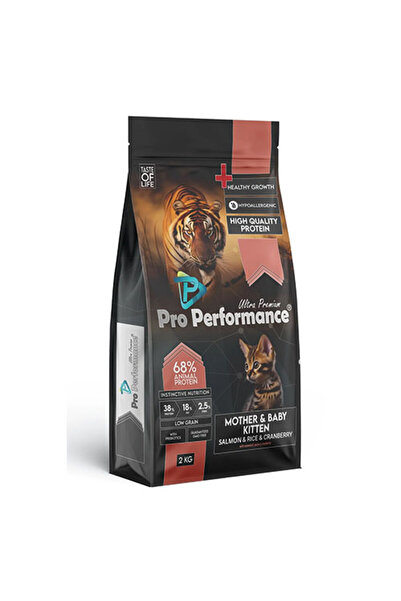 Pro Performance Mother Baby Kitten Somonlu ve Pirinçli Anne Yavru Kedi Mamsı ...
