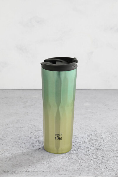Hometime Diamond Thermos Cup 500ml Gold Green