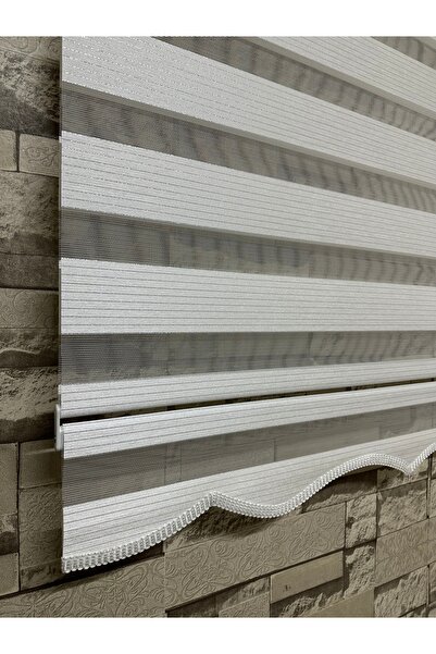 PERDECİNİZ GÜMÜŞ SİMLİ ZEBRA PERDE ALÜMİNYUM KASA İMALATTAN SATIŞ EnxBoy (Ete...