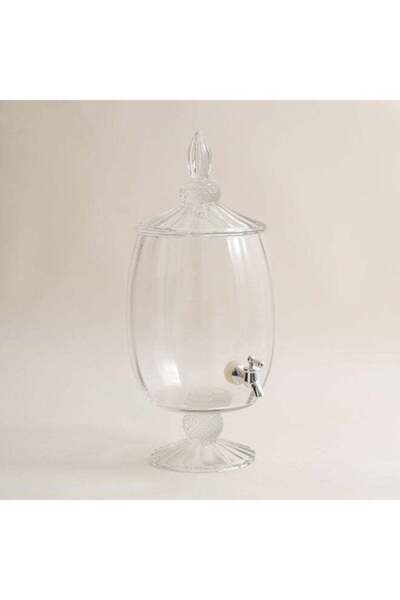 Generic La Mesa Clear Glass Beverage Dispenser with Silver Color Spigot 6.5L