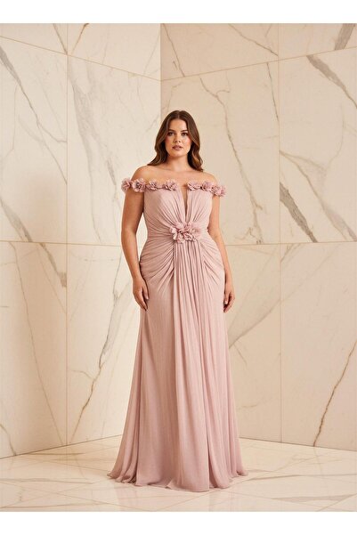 MAXXE 6156ŞİF ÇİÇEKLİ ŞİFON ELBİSE