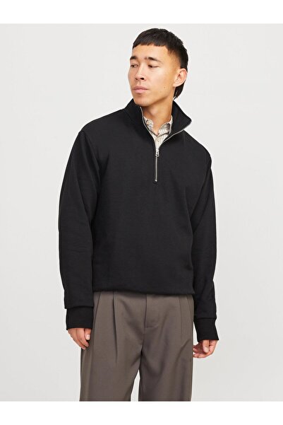 Jack & Jones Halbem zipper with sweater einfarbig halbem zipper with sweater