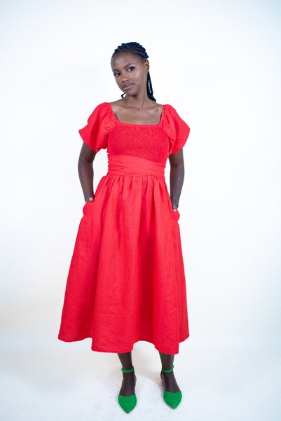 Concept Nature Mystique Linen Dress RED